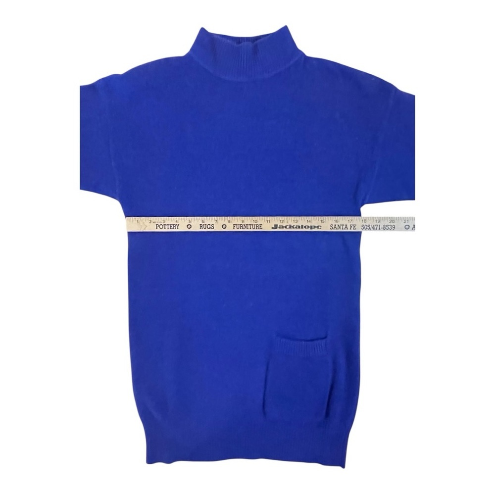 Paul Et. Duffier Royal Blue Wool Blend Turtleneck Sweater - Picture 8 of 11